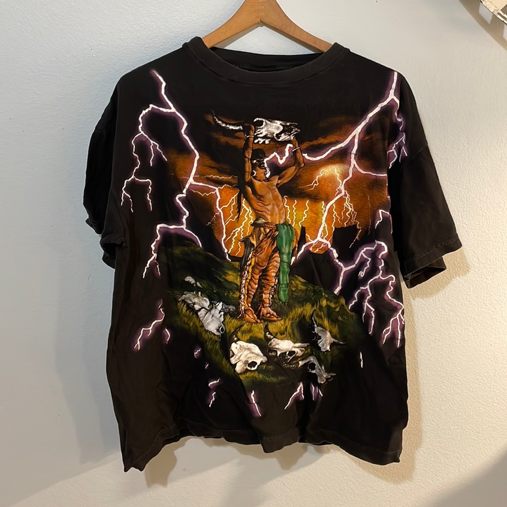 Vintage Men's American Thunder T-Shirt XXL
